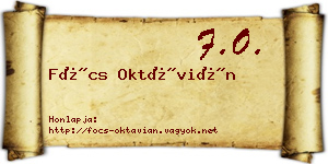 Föcs Oktávián névjegykártya