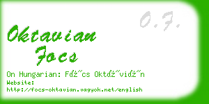 oktavian focs business card